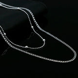 925 Silver Chain Necklace Set for Men Women Wedding