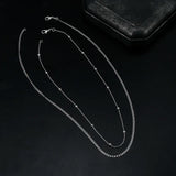 925 Silver Chain Necklace Set for Men Women Wedding