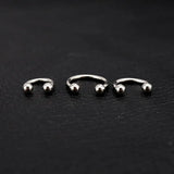 2pcs 925 Sterling Silver Circular Ring Body Jewelry