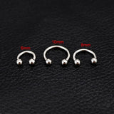 2pcs 925 Sterling Silver Circular Ring Body Jewelry