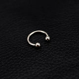 2pcs 925 Sterling Silver Circular Ring Body Jewelry
