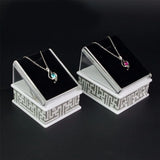 2pcs Acrylic Necklace Pendant Display Stand Holder Double Sided