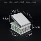 2pcs Acrylic Necklace Pendant Display Stand Holder Double Sided