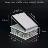 2pcs Acrylic Necklace Pendant Display Stand Holder Double Sided
