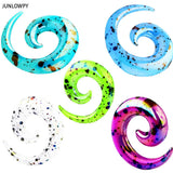 2pcs Acrylic Spiral Ear Gauges Stretching Kit Plugs Tunnel Piercing (1.6-12mm)