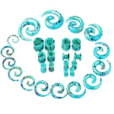 2pcs Acrylic Spiral Ear Gauges Stretching Kit Plugs Tunnel Piercing (1.6-12mm)
