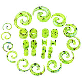 2pcs Acrylic Spiral Ear Gauges Stretching Kit Plugs Tunnel Piercing (1.6-12mm)
