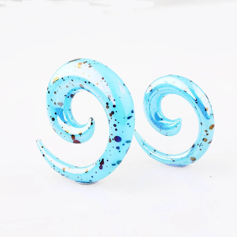 2pcs Acrylic Spiral Ear Gauges Stretching Kit Plugs Tunnel Piercing (1.6-12mm)