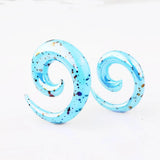 2pcs Acrylic Spiral Ear Gauges Stretching Kit Plugs Tunnel Piercing (1.6-12mm)