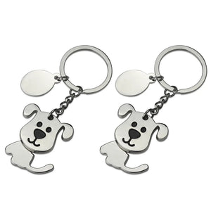 2pcs Dog Keychain Creative Key Rings Bag Hanging Pendant