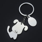 2pcs Dog Keychain Creative Key Rings Bag Hanging Pendant