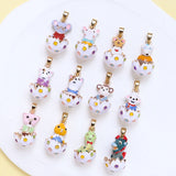 2pcs Zodiac Pendant DIY Jewelry Hand Necklace Earrings Charms