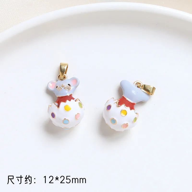 2pcs Zodiac Pendant DIY Jewelry Hand Necklace Earrings Charms