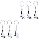 2pcs Alloy Keychain Key Ring and 3pcs Charms Party Bag Gift Fillers