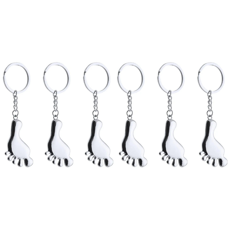 2pcs Alloy Keychain Key Ring and 3pcs Charms Party Bag Gift Fillers