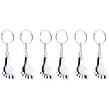2pcs Alloy Keychain Key Ring and 3pcs Charms Party Bag Gift Fillers