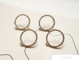 2pcs Alloy Pearl Drill Stud Earrings DIY Accessories