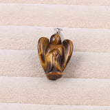 2pcs Angel Stone Pendant Opal Grey Agate Green Aventurine Healing Crystals Charm