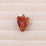 2pcs Angel Stone Pendant Opal Grey Agate Green Aventurine Healing Crystals Charm