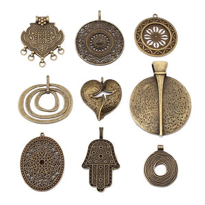 2pcs Antique Bronze Craft Pendant - Jewelry Making