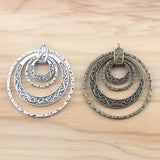 Antique Bronze/Silver Multi-Circles Charms Pendant For DIY Necklace
