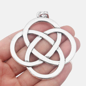 2pcs Antique Large Chinese Knot Charms Pendants for Necklace Making