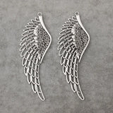 Antique Silver Angel Bird Eagle Wings Feather Charms for DIY Jewelry Making