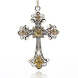 2pcs Cross Charms Alloy Rhinestone Pendants for Necklace