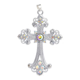 2pcs Cross Charms Alloy Rhinestone Pendants for Necklace