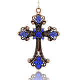 2pcs Cross Charms Alloy Rhinestone Pendants for Necklace