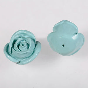 2pcs Artificial Rose Coral Pendant Charms Jewelry Making DIY Necklace
