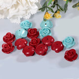 2pcs Artificial Rose Coral Pendant Charms Jewelry Making DIY Necklace