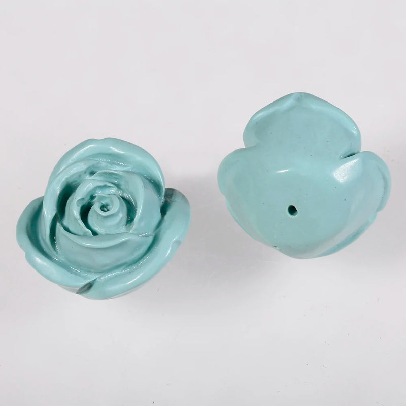 2pcs Artificial Rose Coral Pendant Charms Jewelry Making DIY Necklace