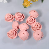 2pcs Artificial Rose Coral Pendant Charms Jewelry Making DIY Necklace