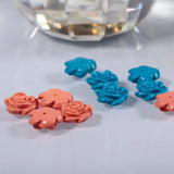2pcs Artificial Rose Coral Pendant Charms Jewelry Making DIY Necklace