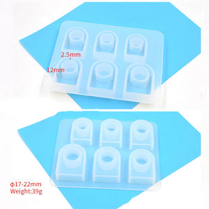 2pcs Resin Mold Epoxy Casting Mould UV Glue Dried Flowers Jewelry Making Tools
