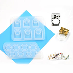 2pcs Resin Mold Epoxy Casting Mould UV Glue Dried Flowers Jewelry Making Tools
