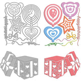 2pcs Balloons and Metal Cutting Dies for DIY Scrapbook Greeting Cards