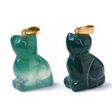 2pcs Cat Agates Charms for Jewelry Making DIY Necklace