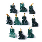 2pcs Cat Agates Charms for Jewelry Making DIY Necklace