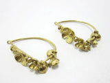2pcs Brass Flower Lace Earrings Pendant Findings -R847