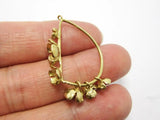 2pcs Brass Flower Lace Earrings Pendant Findings -R847