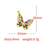2pcs Butterfly Pendent Women Necklace Chain Wedding Engagement Party Jewelry
