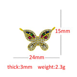 2pcs Butterfly Pendent Women Necklace Chain Wedding Engagement Party Jewelry