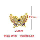 2pcs Butterfly Pendent Women Necklace Chain Wedding Engagement Party Jewelry