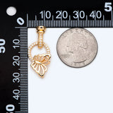 2pcs CZ Paved Butterfly Clasp, 18K Plated Brass
