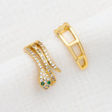 CZ Paved Snake Ear Cuff Earring, Cartilage, Dainty Earcuff (GB-1665)