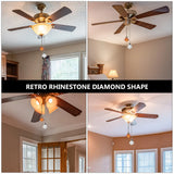 2pcs Ceiling Fan Light Chain Ceiling Fan Pull Chain Hanging Chain Extension