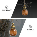 2pcs Ceiling Fan Pulls Wooden Lighting Pendant Light Zipper Chain Lamp Decor