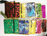 2pcs Chinese Coin Tassel Embroidery Brocade Silk Coin Bags